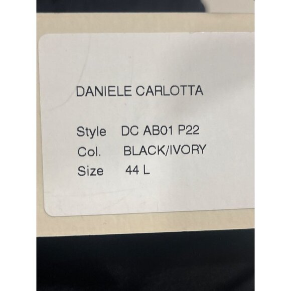 Daniele Carlotta Draped Mini Dress in Black & White 44 Large 8 10 New Womens - Picture 9 of 10